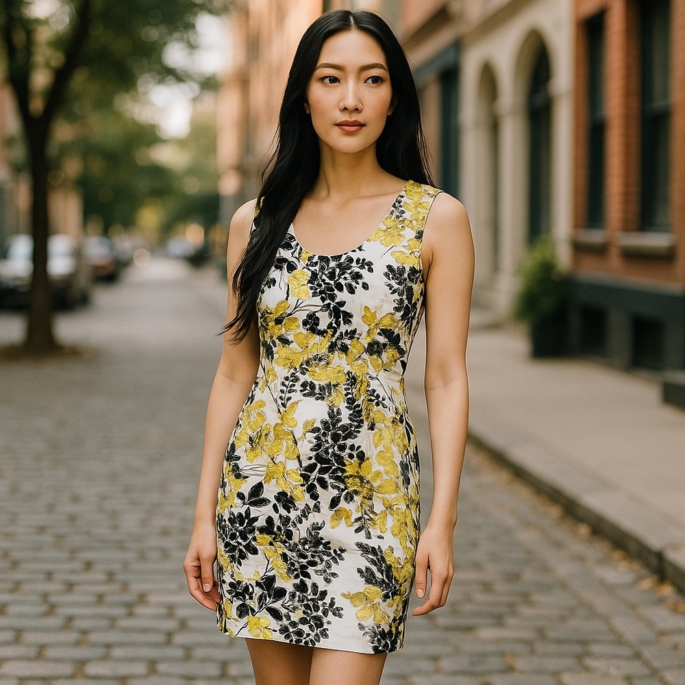 Ann Taylor Floral Sleeveless Dress Size 0 Spring Career Formal